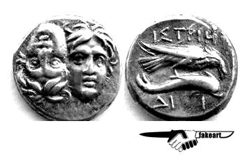 Counterfeit of Drachma Moesia Istros 4th Century BC 